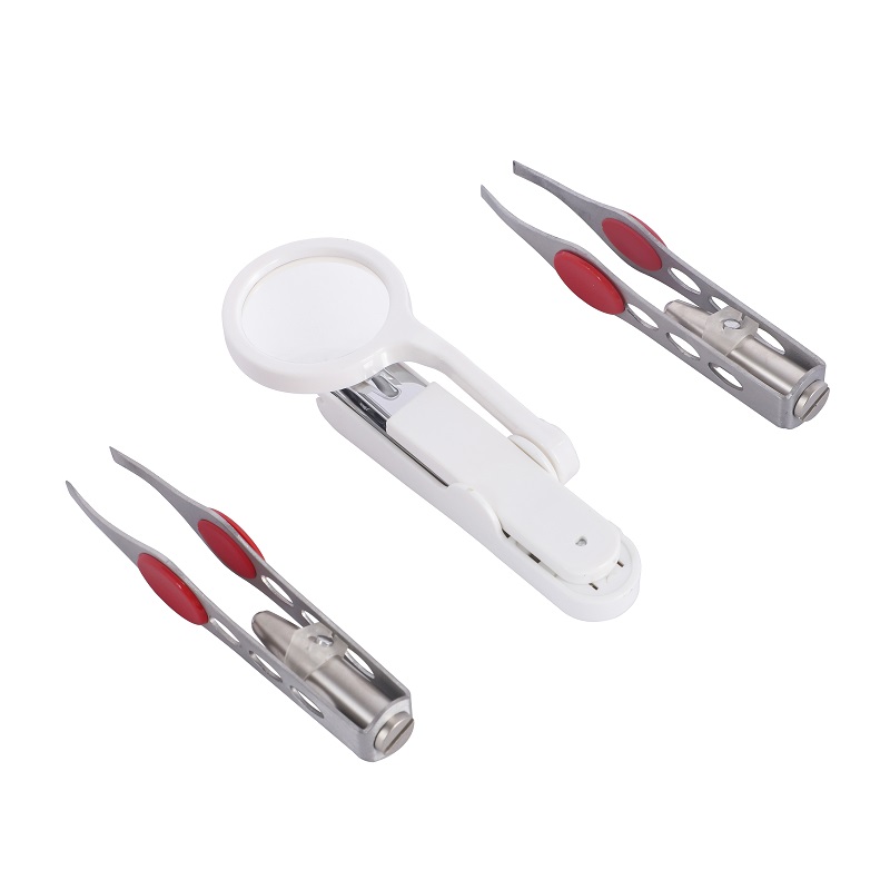 130981-01SL 3PC LED LIGHTED PRECISION TWEEZERS AND MAGNIFIER SET_1