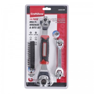 14PC MULTI-WRENCH & BITS SET, WITH SPLINE BOLTS