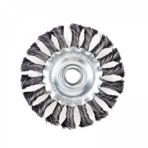6-INCH KNOTTED WIRE WHEEL BRUSH FOR DRILL