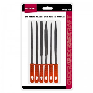 6PC HAND METAL NEEDLE FILE SET WITH PLASTIC HANDLES