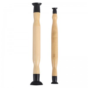 2PC VALVE LAPPER TOOL, HARDWOOD HANDLE, DOUBLE ENDED SUCTION CUPS:LARGE-1 1/8″ AND 1 3/8″; SMALL-5/8 AND 3/16″