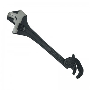 11” ADJUSTABLE WRENCH WITH QUICK PIPE WRENCH,REVERSIBLE JAW,SELF-LOCKING,MULTI-FUNCTION