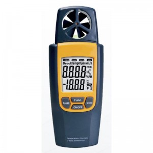 3 IN 1 ENVIRONMENTAL METER(TEMPERATURE/HUMIDITY/VANE ANEMOMETER) WITH 1.5V x3 AAA BATTERIES, DATA HOLD, MAX/MIN, BACK LIGHT, OVERLOAD DISPLAY, AUTO POWER OFF, LOW BATTERY INDICATOR