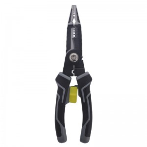6-IN-1 MULTIFUNCTIONAL ELECTRICIAN PLIERS, 8”, FUNCTION: CLAMPING, STRIPPING, REPAIR, CUTTING, CRIMPING TERMINAL