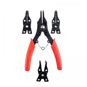 6-INCH 4-IN-1 SNAP RING PLIERS, STRAIGHT, 45 & 90 DEGREE ANGLED JAWS