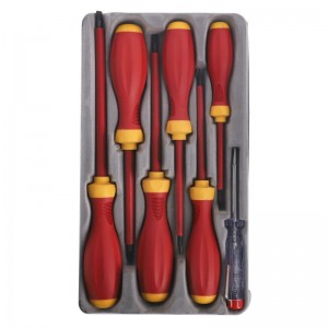 7PC ELECTRICIAN’S SCREWDRIVER SET, VDE/GS CERTIFICATED