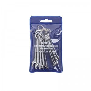 8PC MINIATURE METRIC COMBINATION SPANNER SET WITH KEY RING