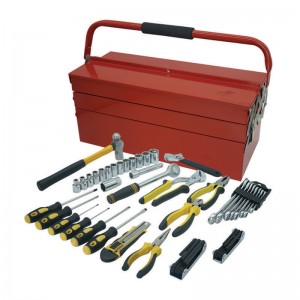 54PC HOUSEHOLD TOOL SET WITH METAL CASE