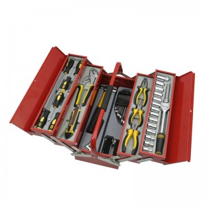 54PC HOUSEHOLD TOOL SET WITH METAL CASE