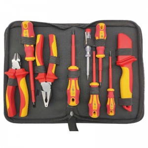 9PC ELECTRICAL TOOL SET(1000V VDE) WITH TOOL BAG, VDE APPROVED