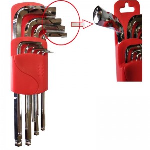 9PC LONG TWIST HEX KEY SCREW EXTRACTOR WITH STANDARD BALL-ENDS