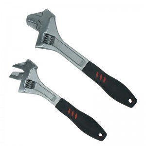 ADJUSTABLE WRENCH WITH HAMMER HEAD,SIZE: 8”, 10”,12”