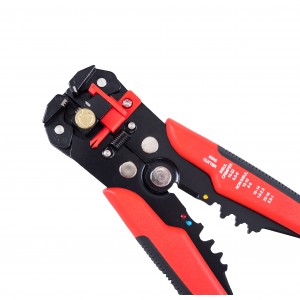 HEAVY DUTY AUTO WIRE STRIPPER, CUTTER AND CRIMPING TOOL