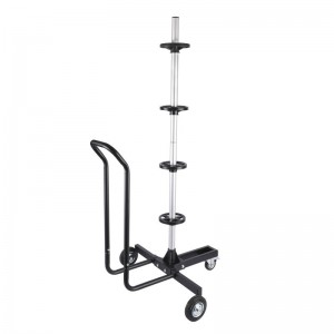 CAR TYRES HOLDER & TROLLEY, SUIT FOR WHEELS UP TO 225 MM, MAX. CAPACITY 100 KGS, FRONT WHEEL WITH LOCK SYSTEM