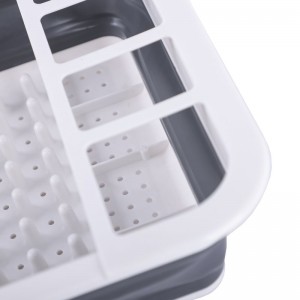 COLLAPSIBLE DISH DRYING RACK DRAINER, PORTABLE DISH DRAINER