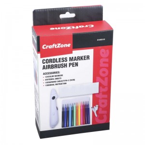 CORDLESS MARKER AIRBRUSH PEN, WITH USB TYPE-C , WITH 12 Colors MARKER, 4V, 600MAH, CHARGING TIME: 1-2 HOURS