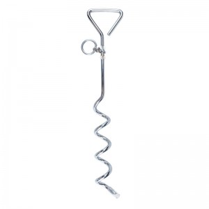 DOG TIE OUT CABLE STAKE,SPIRAL DRILL,360°BUCKLE,PORTABLE
