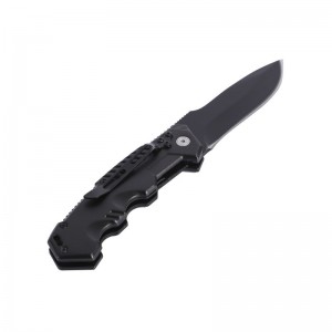 FOLDABLE KNIFE, BLACK-OXIDE FINISH, WITH POCKET CLIP
