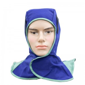 FULL PROTECTIVE WELDING HOOD, BLUE FLAME RETARDANT,FITS ALL