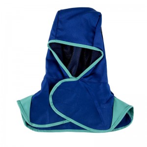 FULL PROTECTIVE WELDING HOOD, BLUE FLAME RETARDANT,FITS ALL