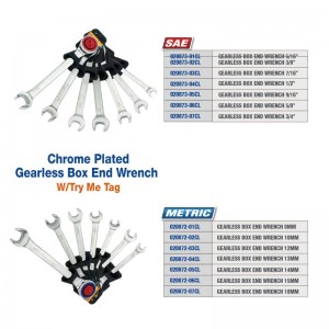 GEARLESS RATCHET COMBINATION WRENCH,SIZE SAE-5/16,3/8,7/16,1/2,9/16,5/8,3/4,11/16″;METRIC-8,9,10,11,12,13,14,15,16,17,18,19MM