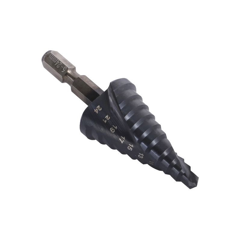 HEX SHANK STEP DRILL WITH SPIRAL GROOVE(TIALN)