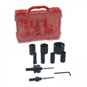 HOLE SAW KIT FOR DRILLING WOOD, PLASTIC, ALUMINUM, METAL STAINLESS STEEL