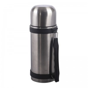 METAL THERMOS 1.2 LT, STAINLESS STEEL, WITH HAND ROPE