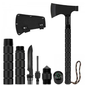 MULTI-FUNCTION CAMPING AXE, FOR EMERGENCY, CAMPING, HUNTING, OUTDOOR, FOLDING PORTABLE TOOLS