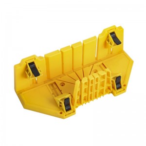 PLASTIC MITER BOX, FOR 0°/ 22.5°/ 45°/ 90°, DOUBLE SIDE CLAMP