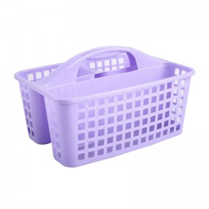 PLASTIC SHOWER CADDY BASKET WITH COMPARTMENTS