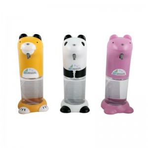 SMART TOUCHLESS SENSOR DISPENSER,CUTE ANIMAL DESIGN, RINSE-FREE AND NON-ALCOHOL, INCLUDE HAND SANITIZER GEL, 4*AA ALKALINE BATTERY