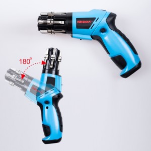 AA BATTERY SCREWDRIVER,4×1.5V AA BATTERY,QUICK CHANGE,FOLDABLE HANDLE,LED WORKING LIGHT AND INDICATOR