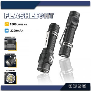 RECHARGEABLE SUPER BRIGHT LED FLASHLIGHT