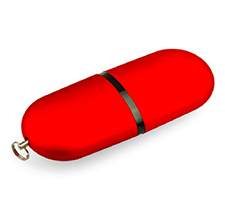 Πλαστικό προσαρμοσμένο USB Flash Drive σχήματος χάπι, αποδεκτή εκτύπωση λογότυπου