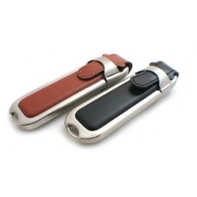 Real leather plus metal housing USB Drive