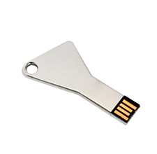 Clé USB en métal de conception principale, bâton de mémoire en forme de clé unique