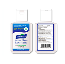 Hand Sanitizer Gel Waterless Clear Bottle-60ML, Travel Portable Hand Sanitiser Pelembab Anti-Bakteri