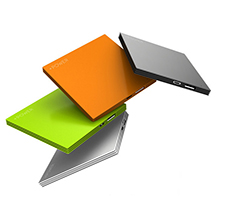Cargador portátil de diseño súper delgado, cargador móvil de tarjeta, cargador móvil de impresión digital