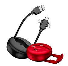 Висувний USB-кабель з гарячим продажем мобільного зарядного пристрою 3 в 1