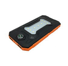 Φωτιστής LED Light Solar, Real 10000mAh Dual USB Solar Power Bank, Ενσωματωμένη πυξίδα, Εξωτερική τράπεζα ισχύος