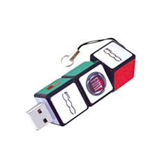 Commande d'instantané de mémoire d'USB de style de cube de cadeaux, logo adapté aux besoins du client