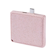 Recycled material power bank, small and thin emergency charger, promotional power bank