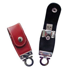 Leather case USB Drive, emboss logo UDL02 Featured Image