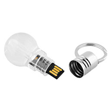 Promotional Customized Bulb U Disk With LED Light USB Flash Drive UDC11