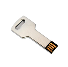 Clé USB en métal de conception principale, bâton de mémoire en forme de clé unique