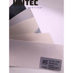 5% ครีมกันแดดผ้า Solar Shade ผ้า Sun Protection Roller Blinds Fabric URS300 Series