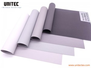 China UNITEC URB81 Se utiliza el mismo color en ambos lados de la tela de Blackout Cortinas Roller Tela para hacer que la tela sea más colorida