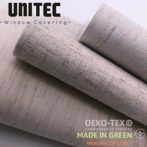 Linen and cotton blackout coated fabric URB33