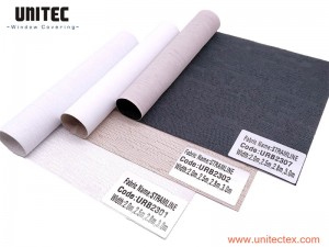 URB2300-100% blackout jacquard roller blinds fabric，PVC-free